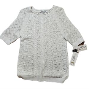 Peter Nygard Knit Shirt White Size M, NWT